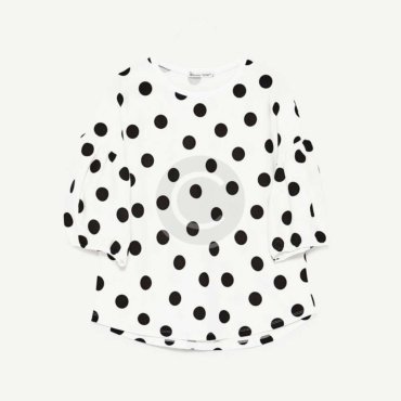 Oversized T-Shirt With Polka Dot